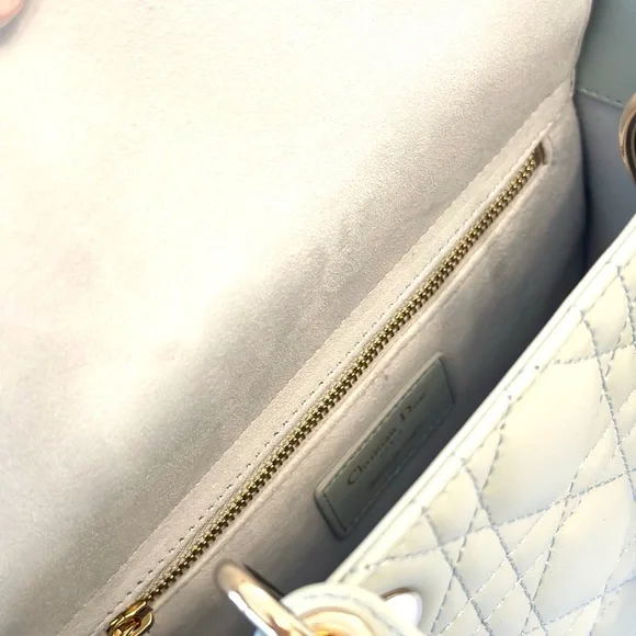 Small Lady Dior Bag in Limited edition/Very rare Placid Blue Cannage Lambskin. - Picture 10 of 11